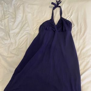 Navy tie up athletic dress